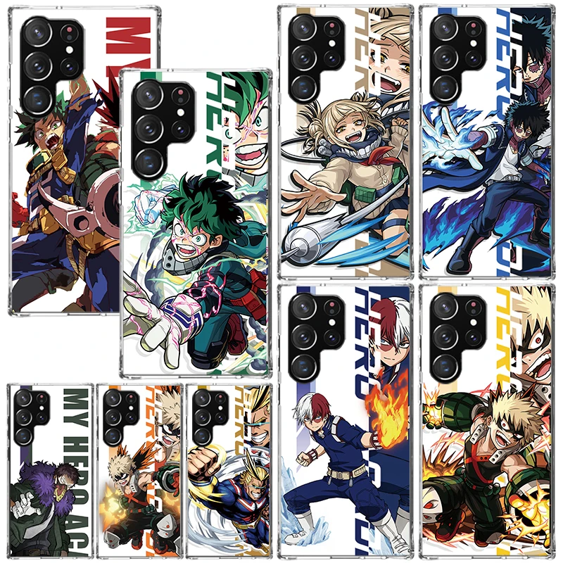 My Hero Art Phone Case For Samsung Galaxy S25 S24 S23 S22 Ultra S21 Fe S20 Plus S10 + S10E Art Fundas Back Cover S24 S23 S22 S21