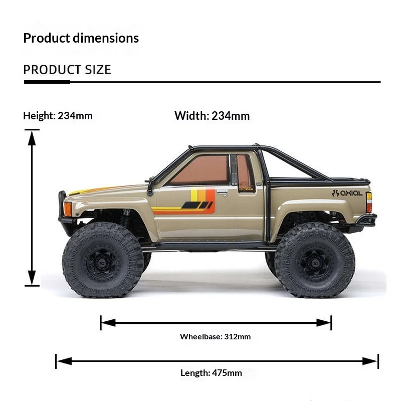 Axial Scx10 Iii 1987 Sr5 One Tenth Scale Rc Crawler Four Wheel Drive Brushed 3S RTR Electric Off Road Rock Climbing Truck