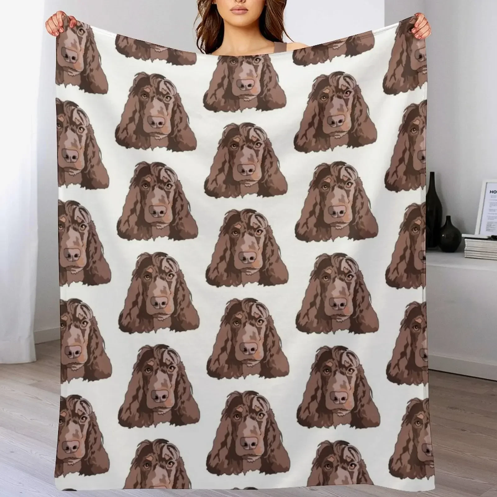 Coco The Spaniel Throw Blanket Shaggy Hairys Custom Blankets