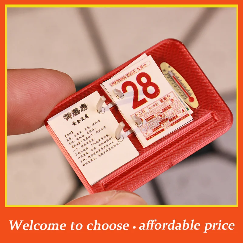 [New]1pc new Doll House Furniture Mini Calendar Accessories Miniature Desk Calendar Toy Dollhouse Calendar Scene Model