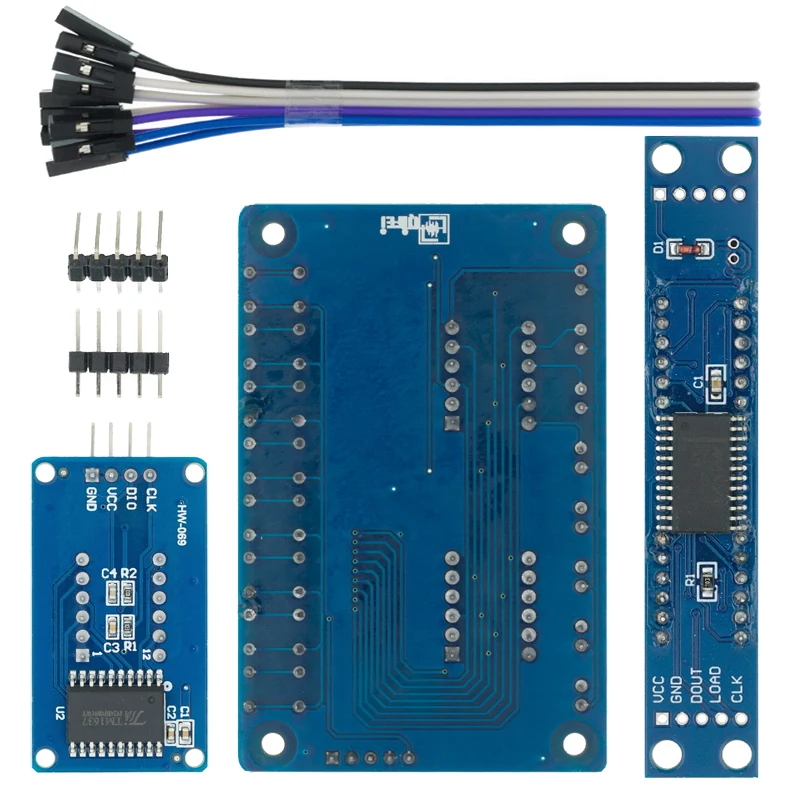 TM1637 4 Bit/TM1638/MAX7219 8 Bit Modul Display LED Digital 7 Segmen 0.36 Inci Jam Tabung Anoda Merah Empat Driver Seri