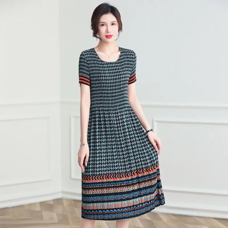 

Summer vacation travel ethnic dress plus size new mother long dress slim beach dress vestidos femininos