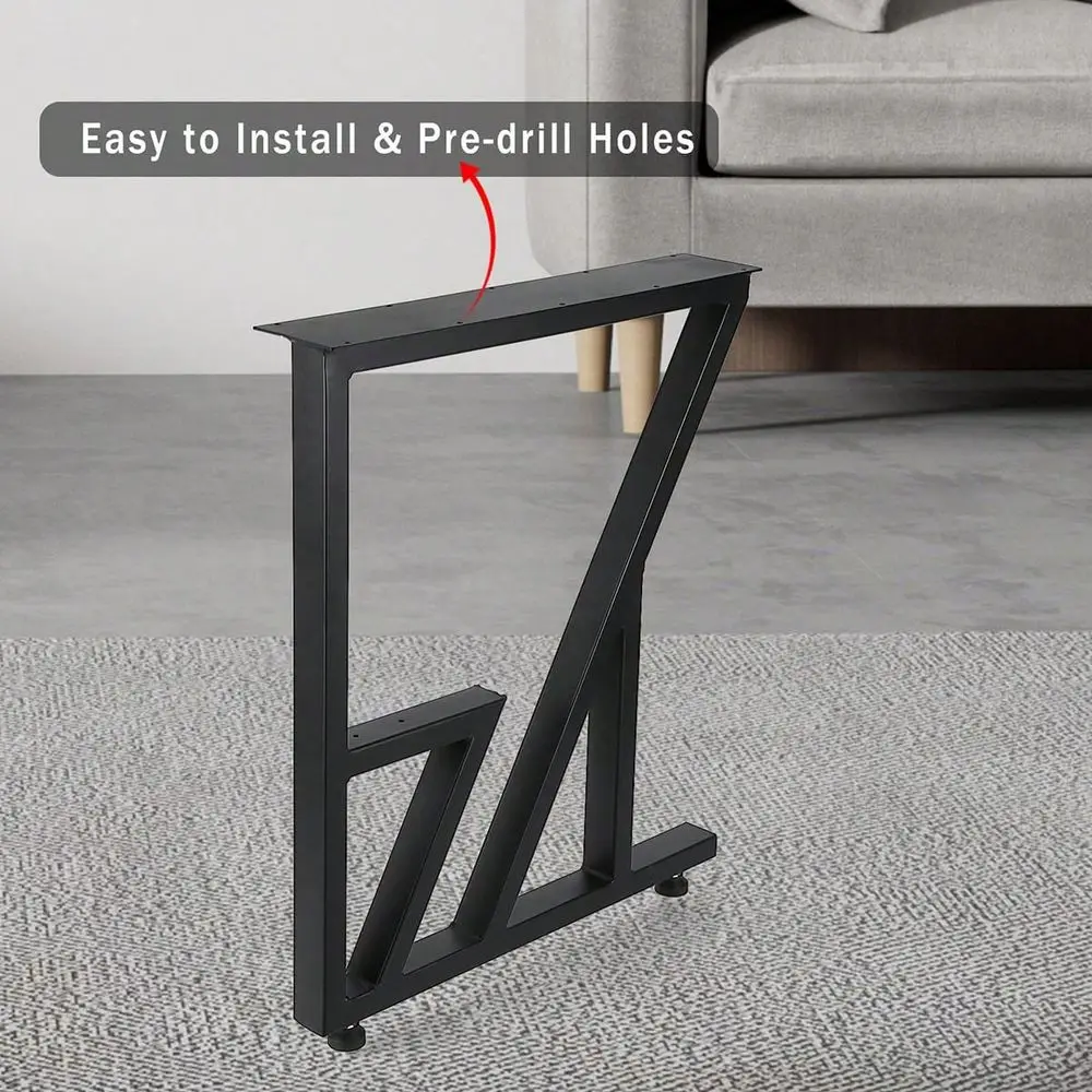 

Table Legs, Black Metal Table Legs For DIY, Suitable For Coffee Table, Desks, Nightstand, Furniture Legs With Rubber Floor Prot