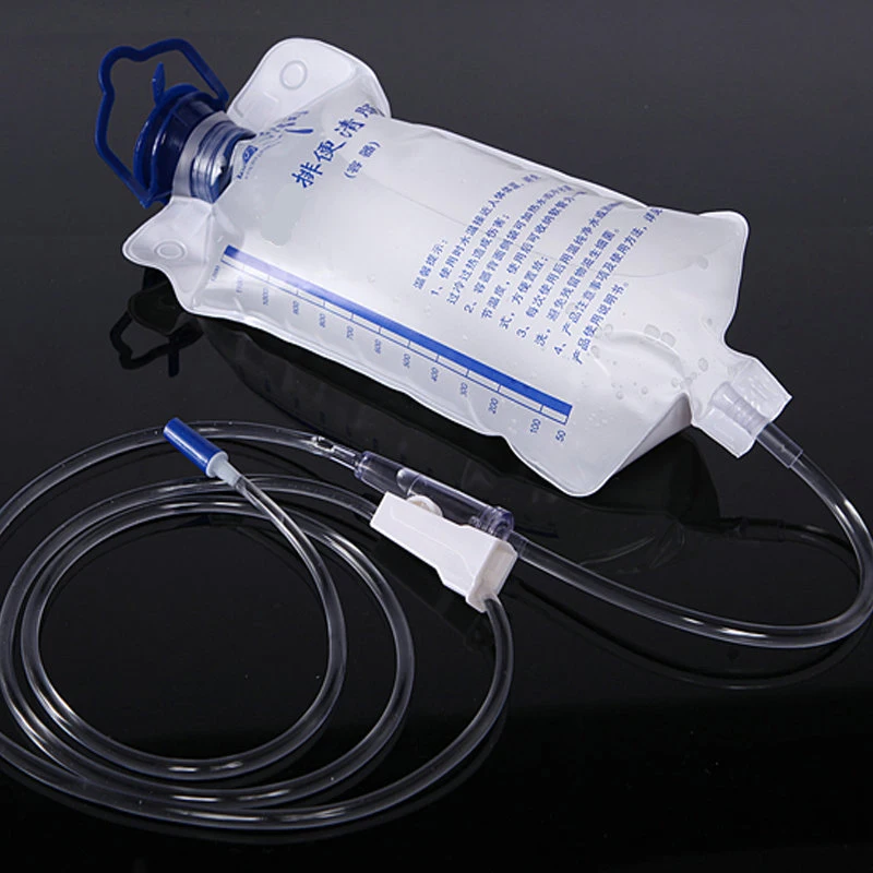 1200ML Large Capacity Reusable Enema Bag With 10Pcs Rinse Head Colonic Irrigation Cleansing Kit