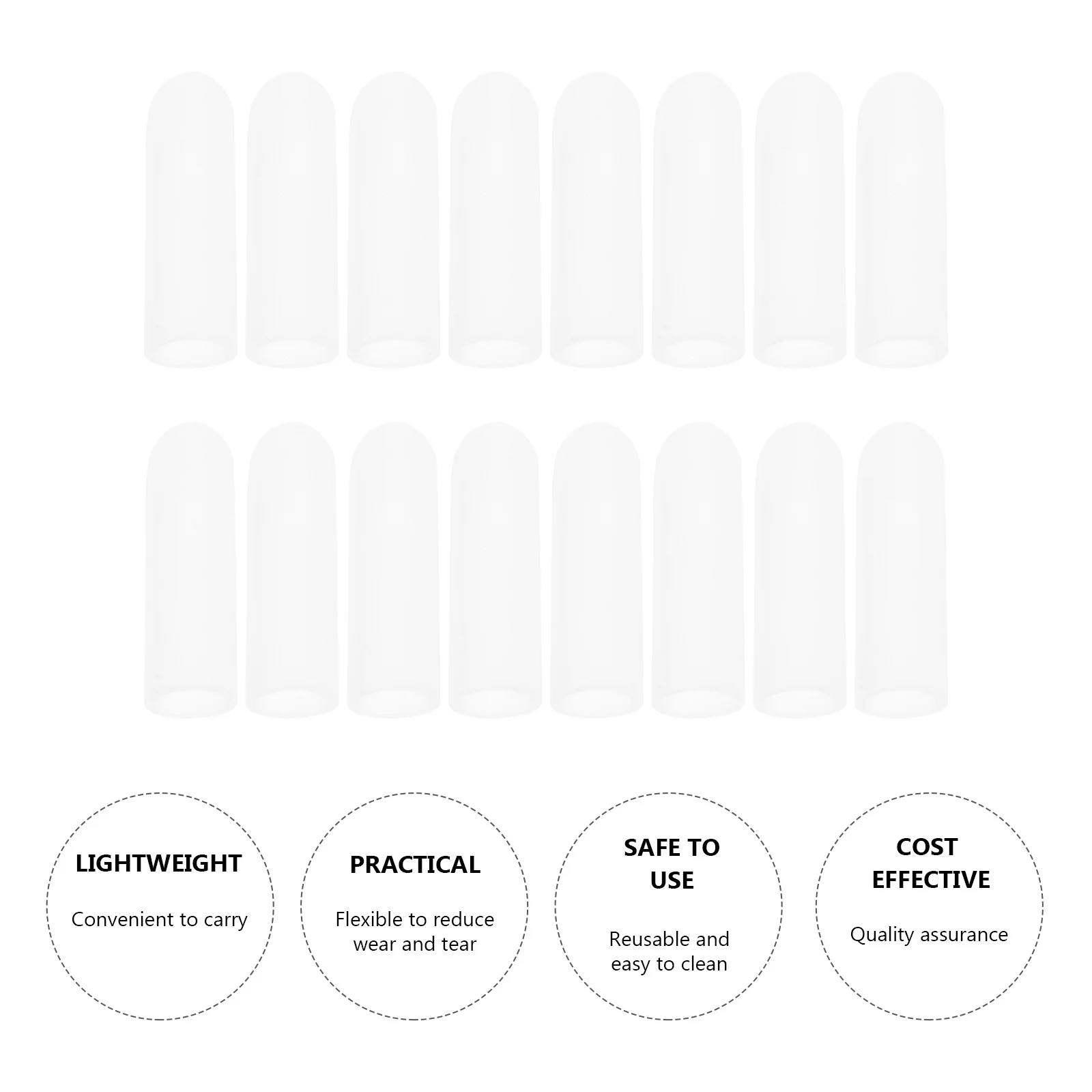 

Silicone Finger Protection Covers Reusable Non-Slip Wear-Resistant For Multiple Sizes Kitchen Garden Art Craft Repair Work