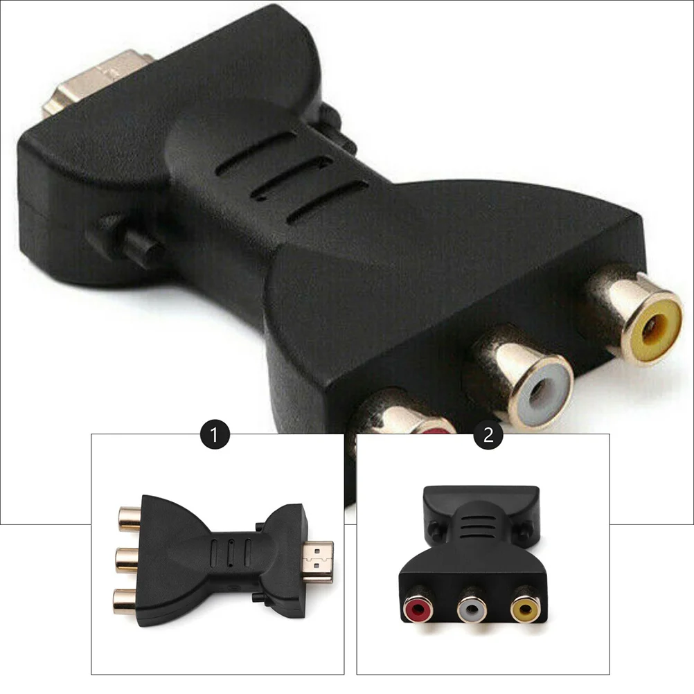 

1Pcs to Av Converter High-Definition Durable Video Adapter for Portable Devices Dvd Projector Home Use Easy Setup No