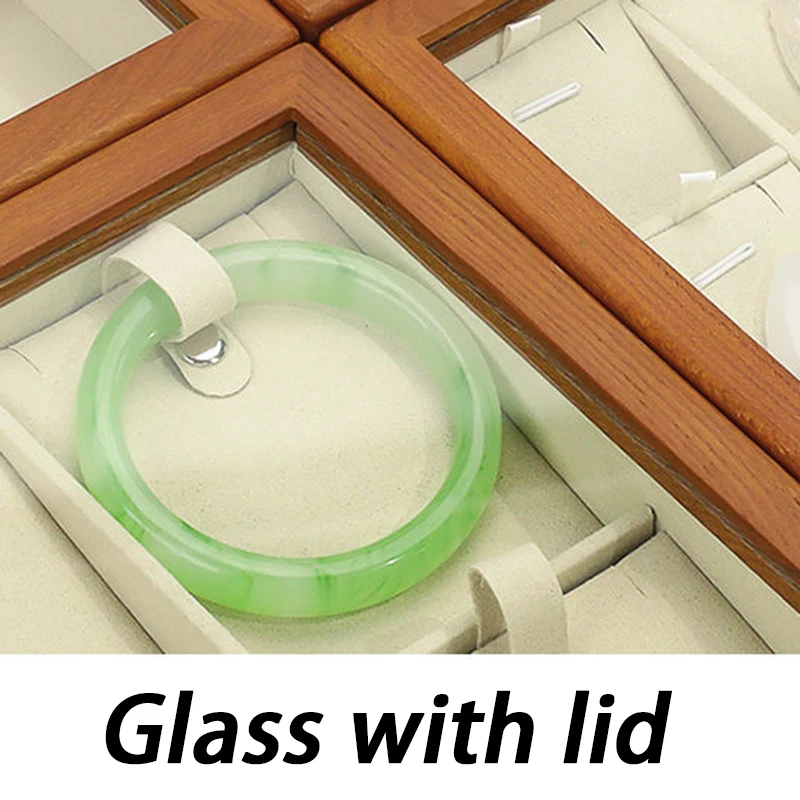 مجوهرات خشبية منظم صندوق قلادة سوار صناديق تخزين حلقة الإسورة قلادة خمر صينية العرض صناديق المجوهرات الفاخرة #6