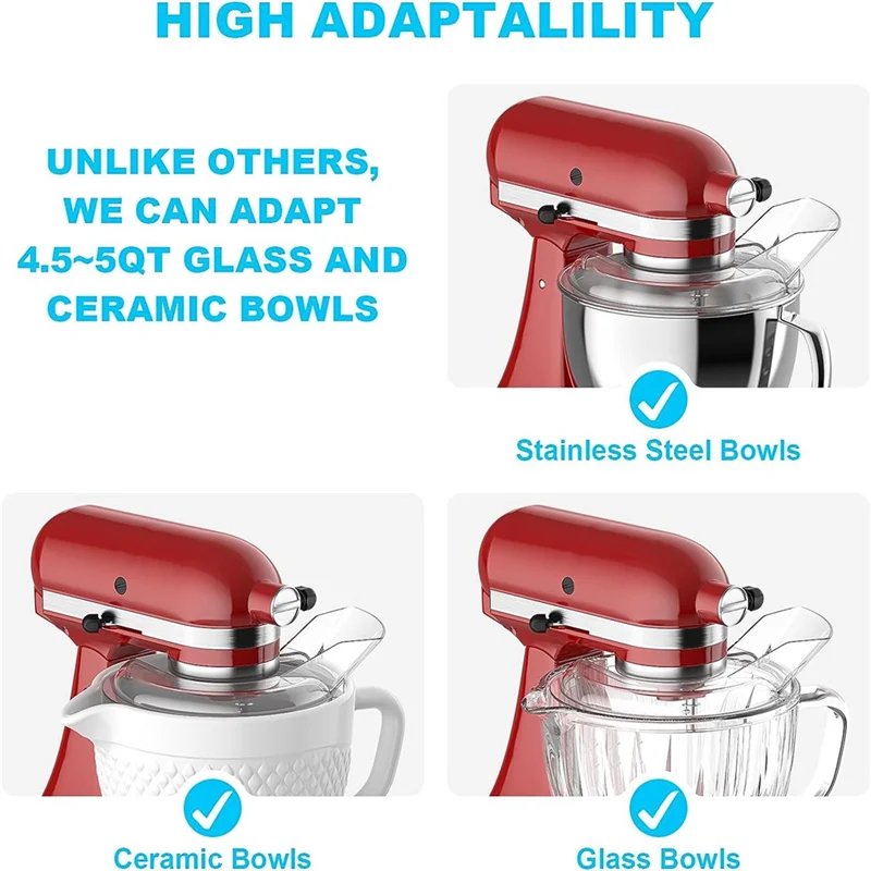 Брызговик ABKR для W 10616906   Заливной щиток для миксера Kitchenaid KN1PS 4,5-5Qt Подходит для моделей K45SS, KSM75, KSM150PS