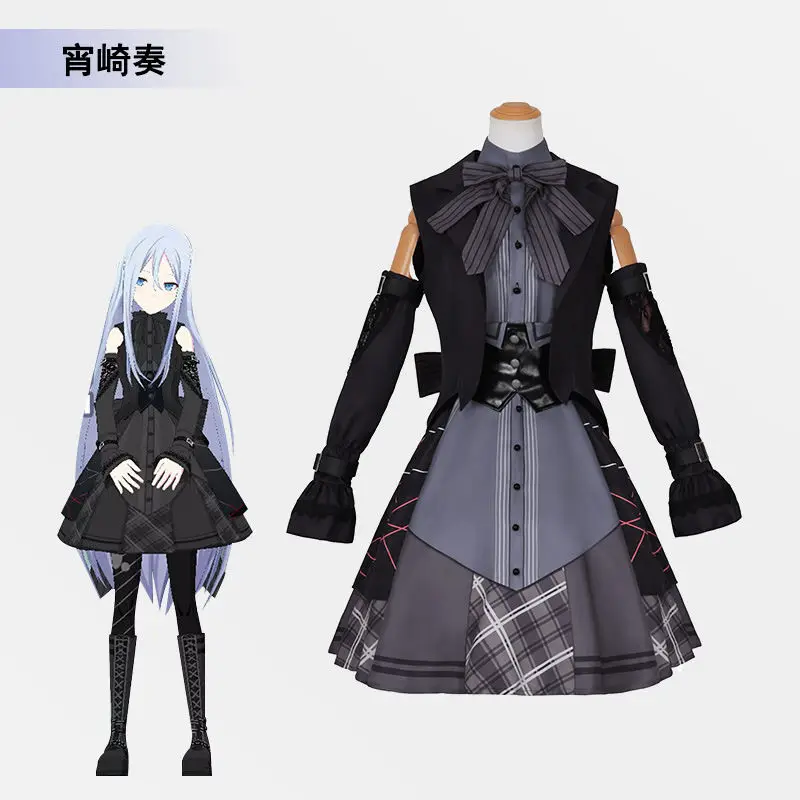 Proyecto Sekai ‌ YOISAKI KANADE Cosplay falda de disfraz Anime Halloween vestido diario ropa juego Anime niña regalo cumpleaños