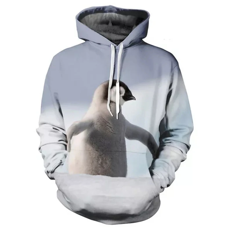 3D Cute Penguin Printing Hoodies Animal Graphic Hooded Hoody Kid Fashion Streetwear Sweatshirts Funny Harajuku Clothing Hoodie