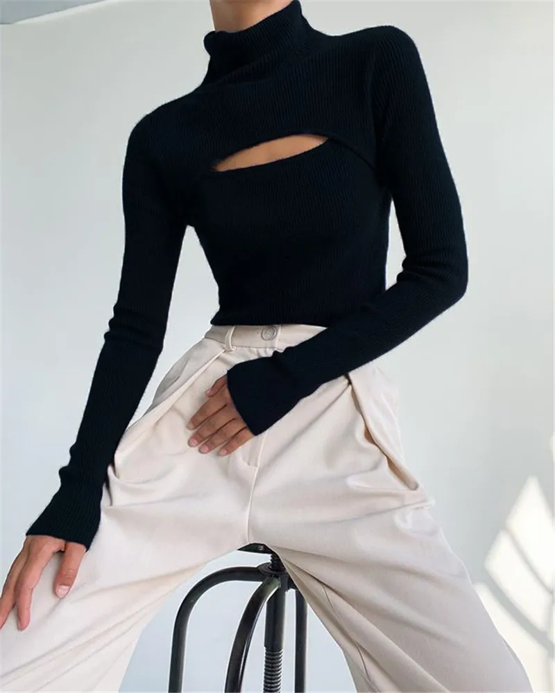 

Международная торговля, Новый осенне-зимний бюстгальтер с длинным рукавом, Вязаная толстовка с капюшоном для женщин, европейский и американский Топ