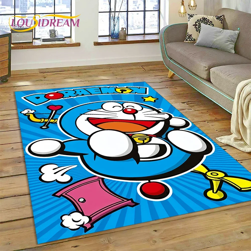 3D Dream D-Doramon Cartoon Carpet Rug for Home Living Room Bedroom Sofa Doormat Decor,Kid Play Area Rug Non-slip Floor Mat Gift