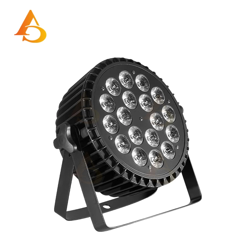 Stage Par Lights 18X18W RGBWA UV 6in1 Wash/Strobe Effect Aluminum Alloy Shell Par Lights for Concerts  Party Christmas