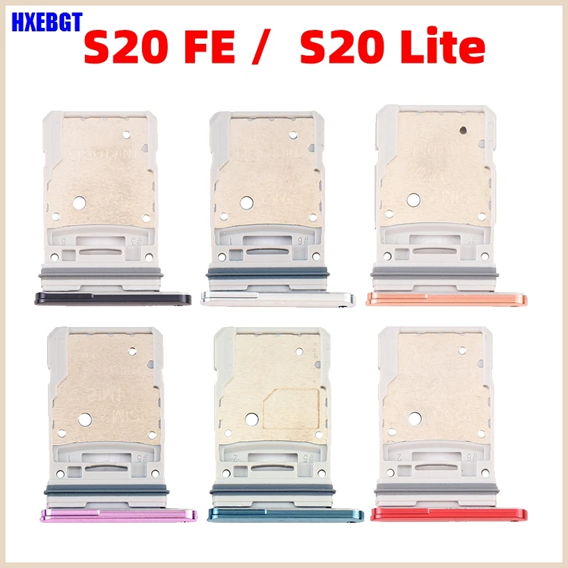 For Samsung Galaxy S20 FE Dual SIM Micro Card Tray S20 Lite  Slot Holder Smartphone Repair Parts