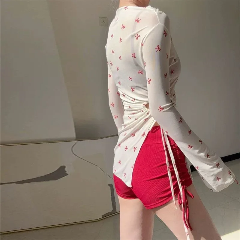 New Swimsuit for Women, Pure Desire, Spicy Girl Temperament, Long Sleeved Halter Top, Bikini Split Swimsuit for Women