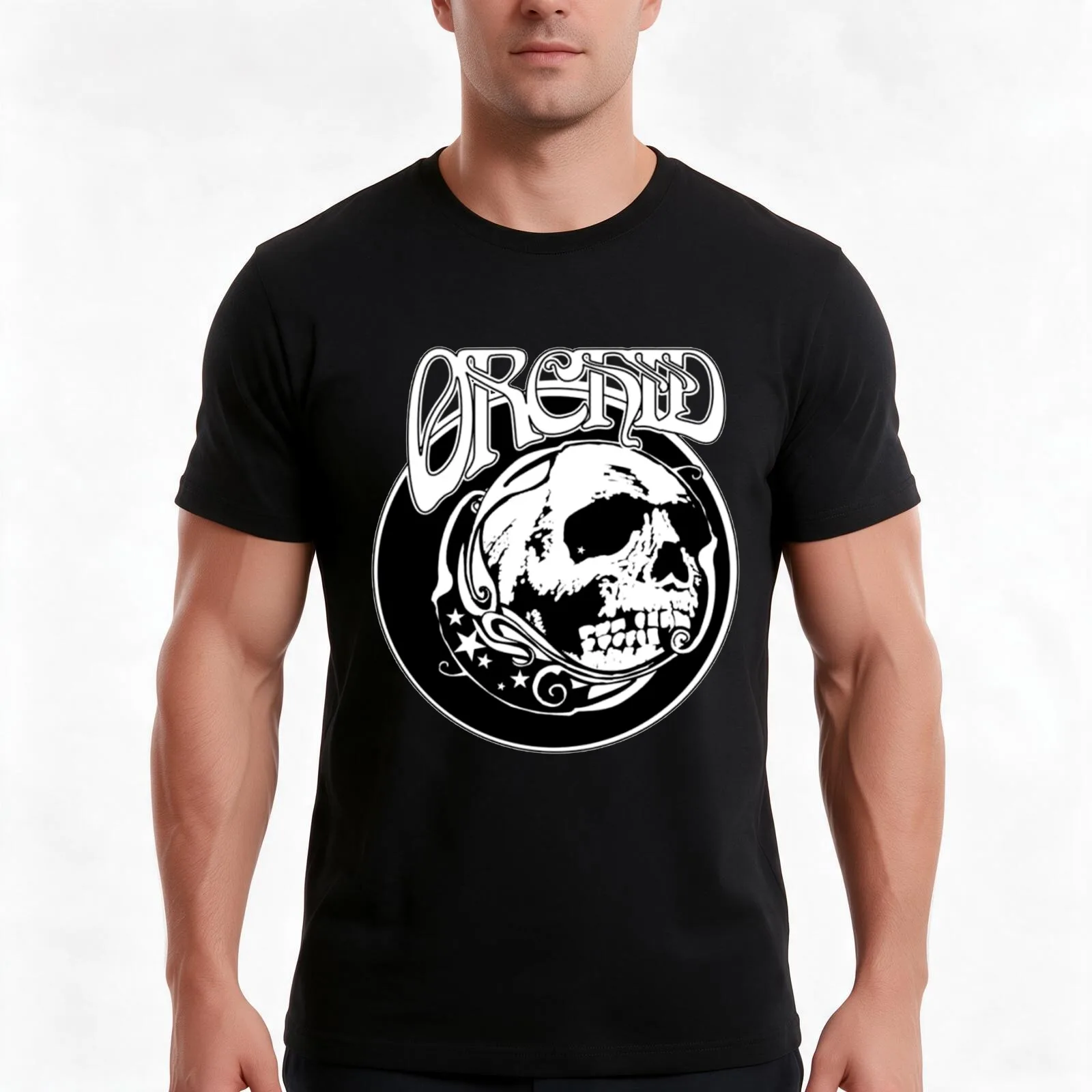 Orchid, Through The Devil's Doorway. T-Shirt, Summer Casual Cotton Tee, Oversized Streetwear Tops, Vintage Graphic Print