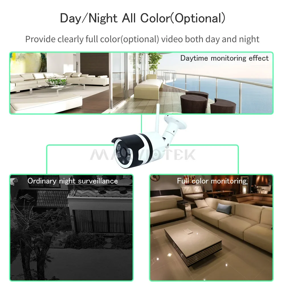 كاميرا واي فاي خارجية 1080P لأمن المنزل IP66 كاميرا مراقبة خارجية تعمل بالواي فاي كاميرا منزلية كاميرات مراقبة للشارع #3