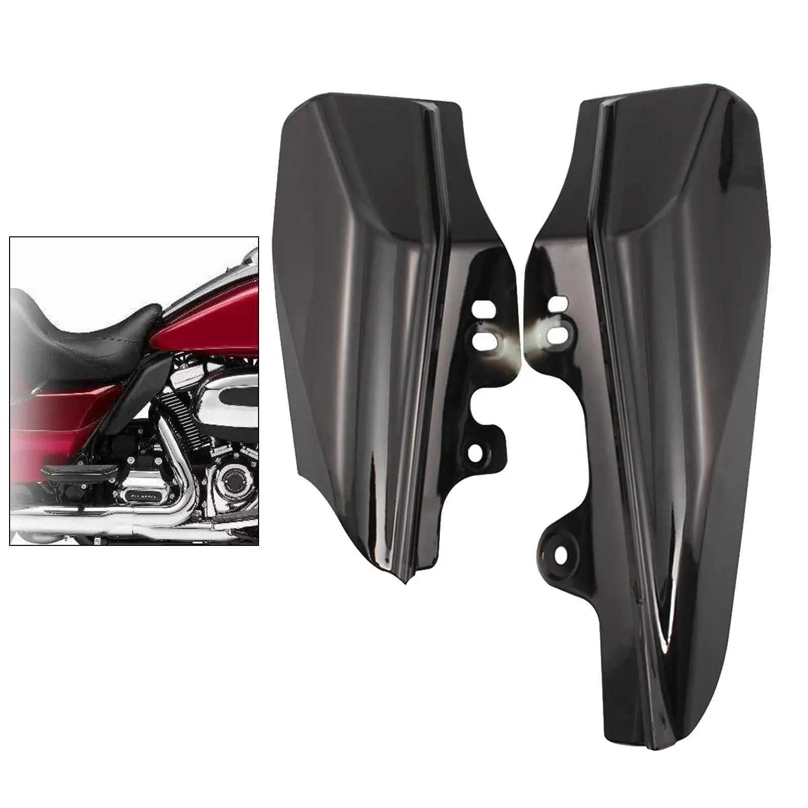 

Черный средний дефлектор воздуховода (теплоотвод) из АБС-пластика под сиденье для Touring Classic Electra Glide