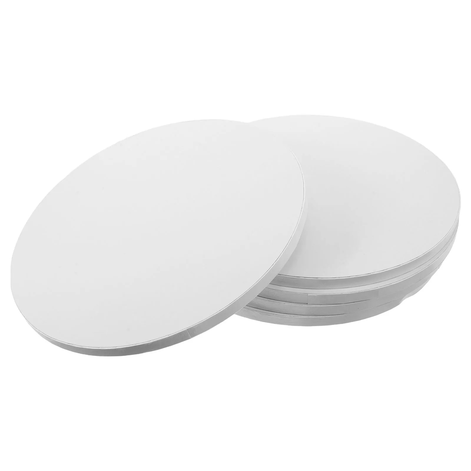

5pcs Cake Tray Pad Sturdy Corrugated Boards Embossed Holder Round Decorative Base Disposable Paper Trays Anti Slip Strong