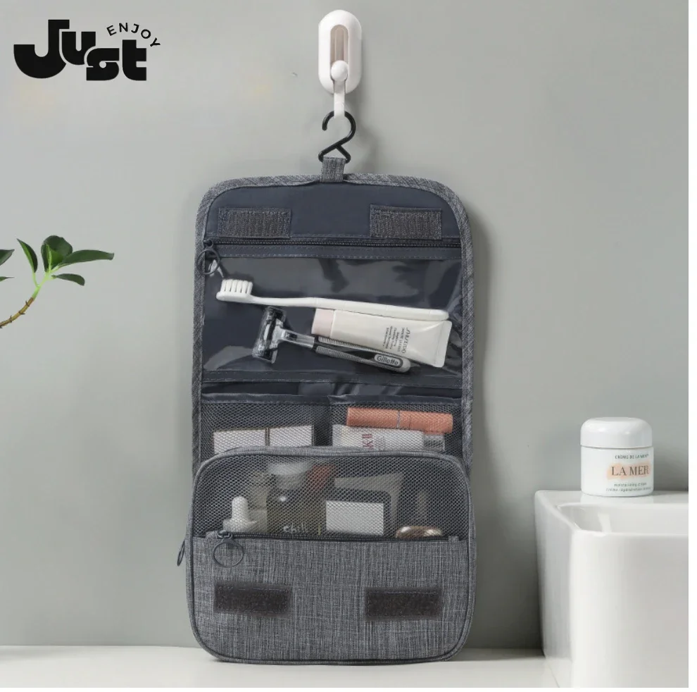 

Waterproof Portable Toiletry Washbag with Hanging Hook Large Capacity Travel Cosmetic Storage Bag Makeup Case for Men Women