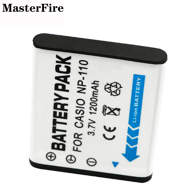 4 аккумулятора для камеры NP-110 CNP-110 CNP110 1200 мАч 3,7 В для аккумуляторов Casio Exilim EX-Z2000, EX-ZR10, EX-Z3000, EX-FC200S, EX-Z2300