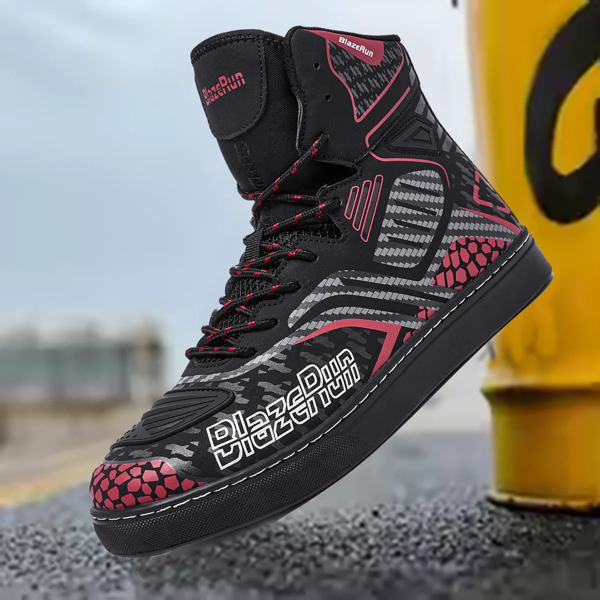 

New Men's Motorcycle Shoes Waterproof Motocross Protective Boots Breathable Anti-slip Motorcycle Riding Boot Men Motos Shoes