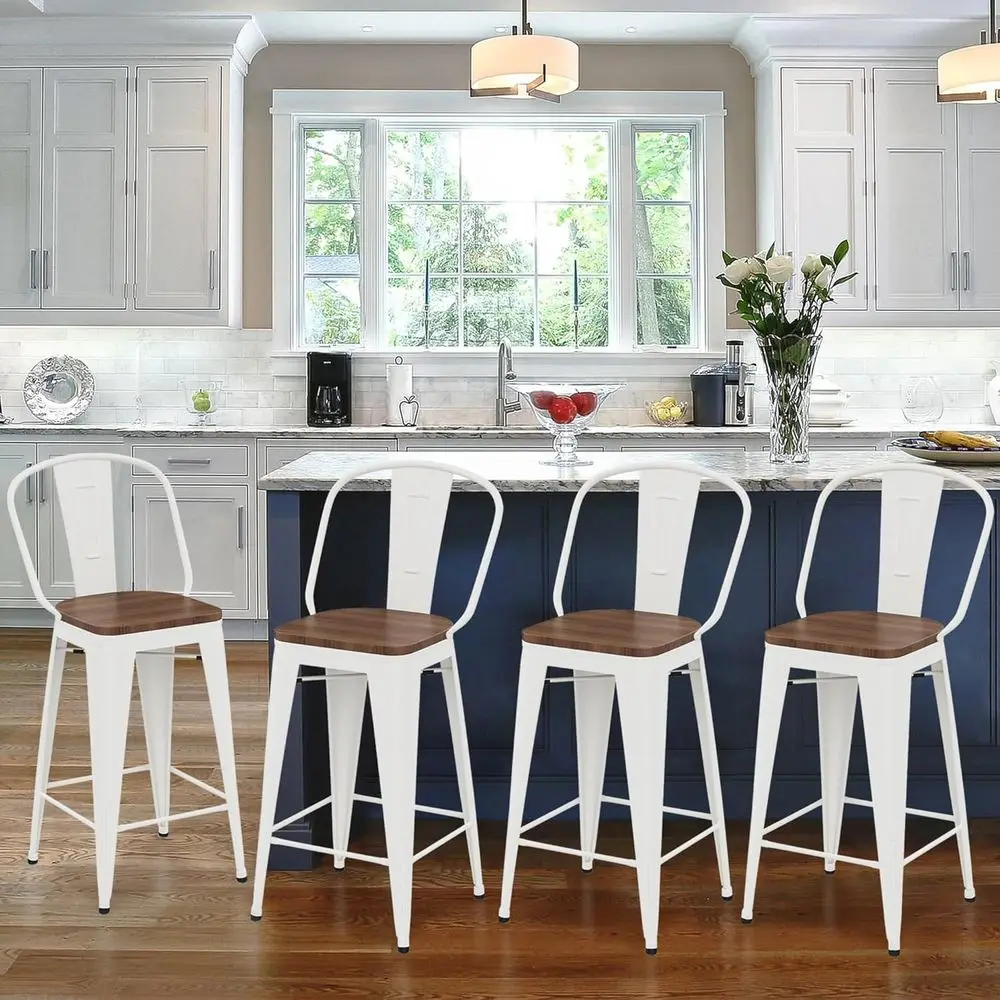 Metal Bar Stools ern Industrial Counter Height Stools Bar Chairs 24