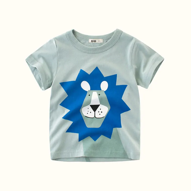 New Summer Children 3D Cartoon T-shirt for Boy Animal Printing Dinosaur Shark Boys T Shirt Girls Tops Tees Cartoon Kids Clothes