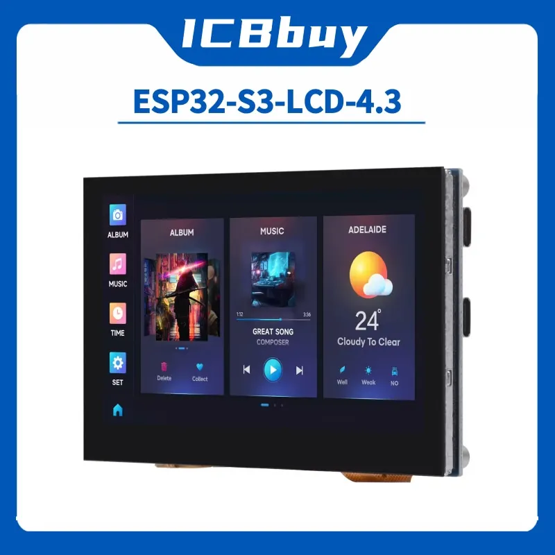 4.3-Inch Capacitive Touch Screen ESP32-S3 Development Board Dual-core Processor 240MHz Support WiFi Bluetooth On-board Antenna