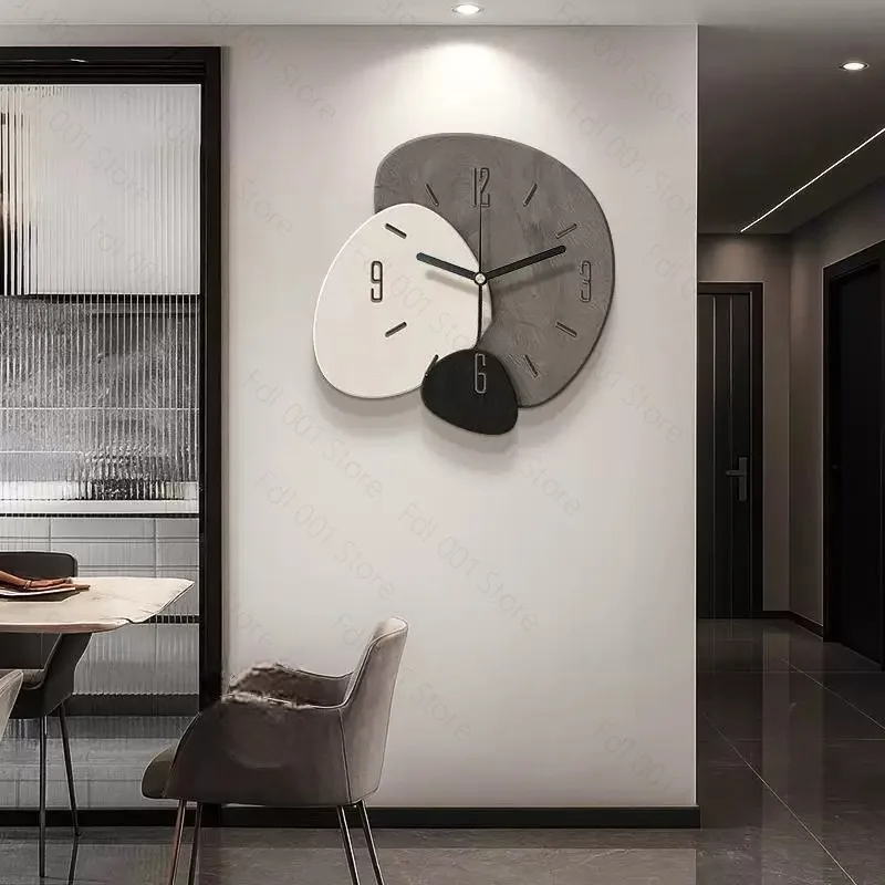 Light Luxury Clock House TV Background Wall Decorative Painting Living Room Mural Reloj Digital De Pared Digital Clock Modern