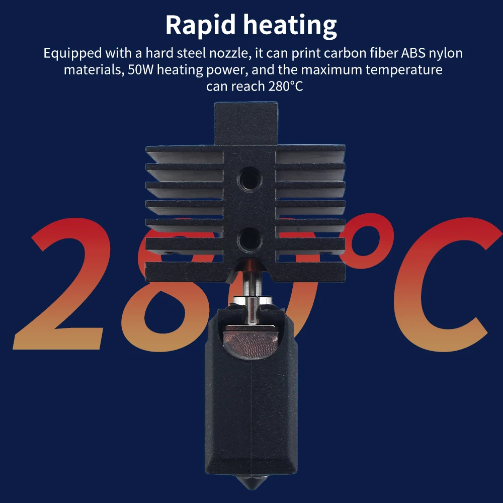 Para QiDi X plus 3 / X max 3 Kit Hotend mejorado Impresión resistente a altas temperaturas Soporte estable para impresión rápida