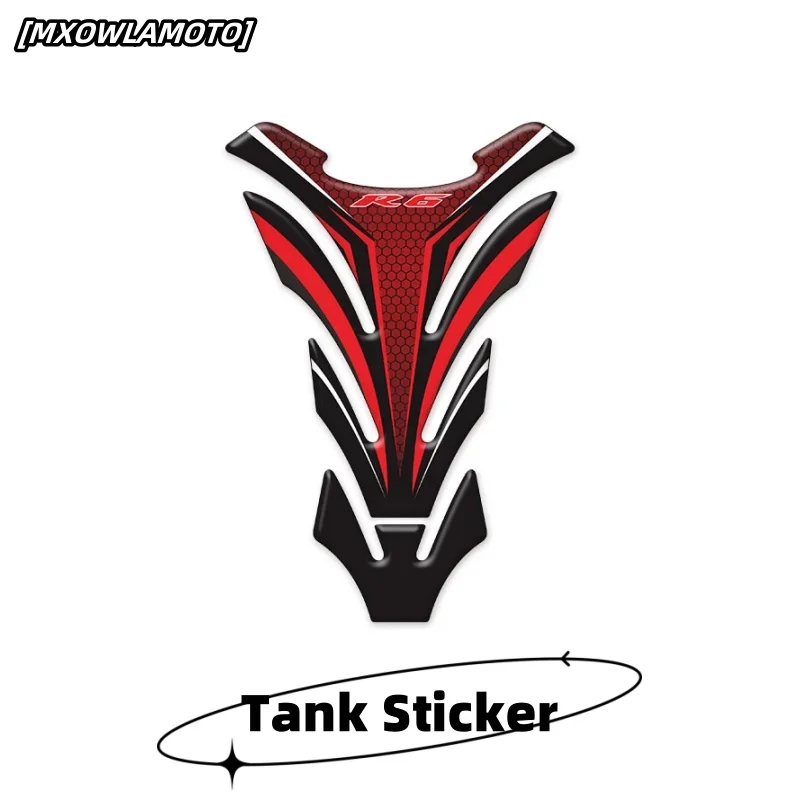 3D Sticker Carbon Look Motorcycle Tank Pad Protector Stickers Case for  YZF600 YZF-R6 R6S Tankpad Decals