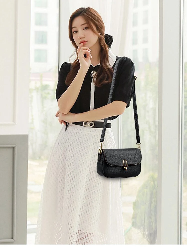 

Genuine Leather Underarm Bag Women's 2025 New Autumn Winter Faionable Versatile Single oulder Slant Cross Saddle Bag