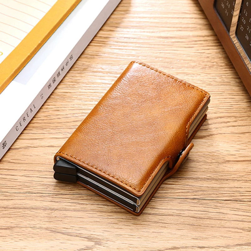 Men Credit Cards Holder Wallet Leather RFID Cardholder Mini Luxury Bank Card Case Women Card Purse Dropshipping