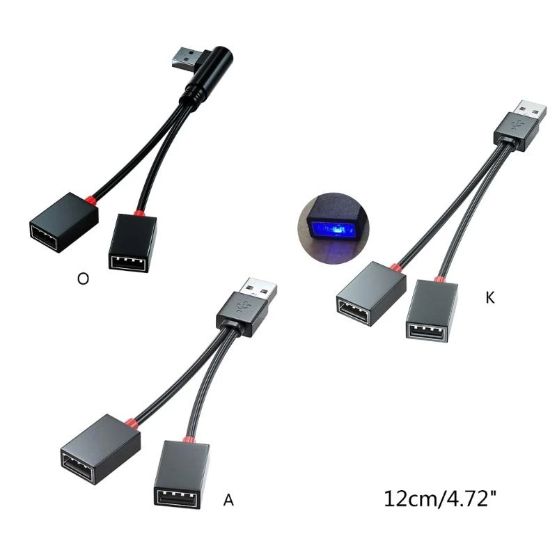 090F Bộ chia USB Y Cáp 1 nam đến 2 Bộ chuyển đổi bộ chuyển đổi dây mở rộng của nam