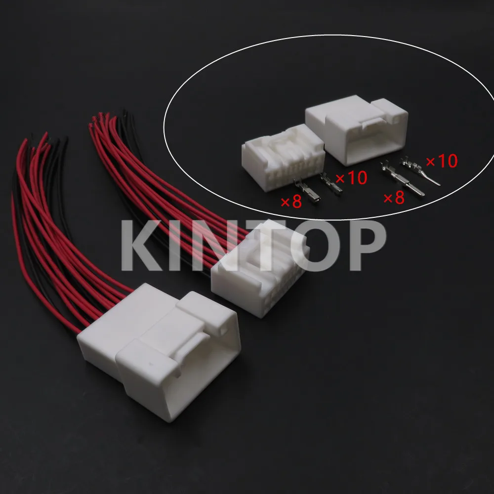 

1 Set 18 Pins AC Assembly Car Cable Harness Socket Automobile Plastic Housing Connector