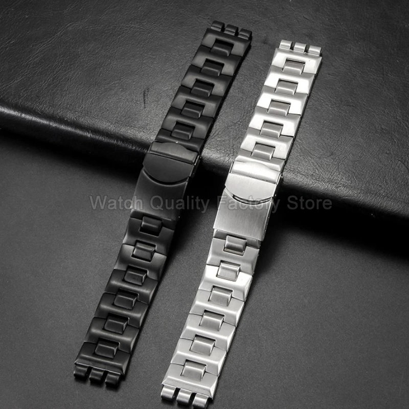 

Трехзубый конец для часов Swatch 19, ремешок из нержавеющей стали, устойчивый к царапинам, долговечная складная пряжка, гладкий край, повседневная одежда