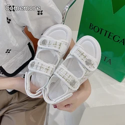 Comemore Lady Non-slip Beach Sandal Open Toe Slippers Women Platform Flat Shoes 2024 New Elegant Women's Fashion Sports Sandals