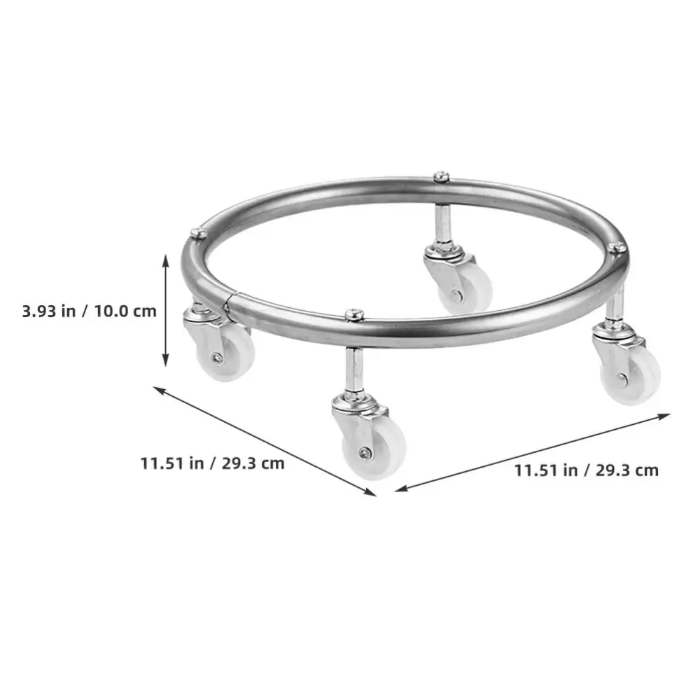 الفولاذ المقاوم للصدأ اسطوانة زجاجة الغاز المحمول قوس يمكن البليت قاعدة لوحة المنقولة عجلات اسطوانة حامل الهاتف المحمول عجلات العجلات #6