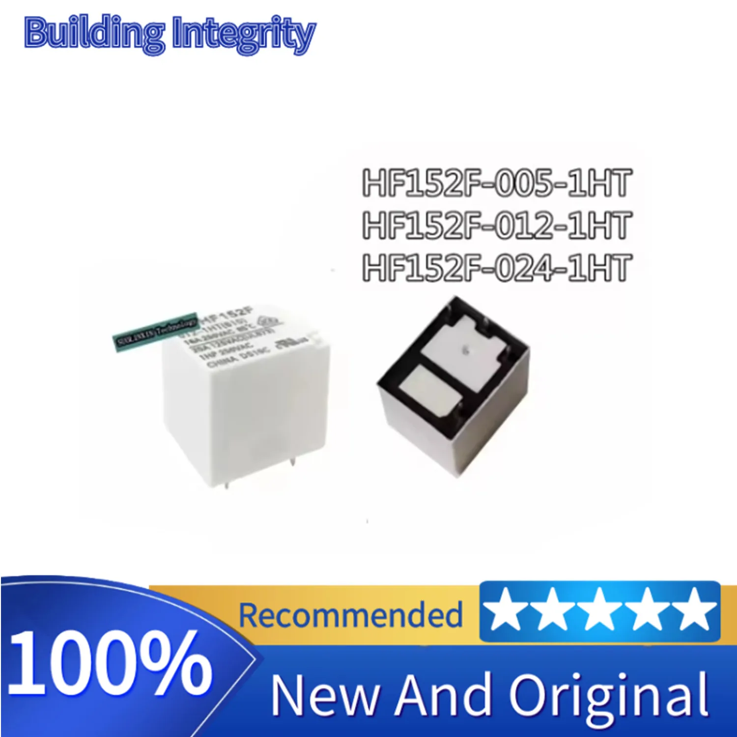 10pcs/lot NEW Relay HF152F-012-1HT HF152F-T-024-1ht HF152F 012 1ht 16A /20A 5V 12VDC 24V A set of normally open 4PIN 250VAC