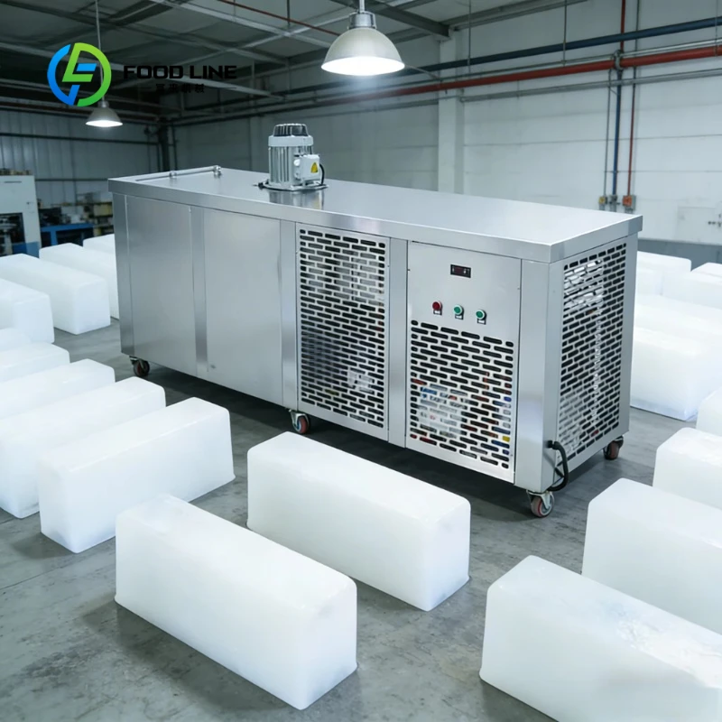 Customized Industrial Ice Cubes 1-5T Maker Ice Block Machine Air Cooling Ice Block Making Machine for Vegetable Preservation