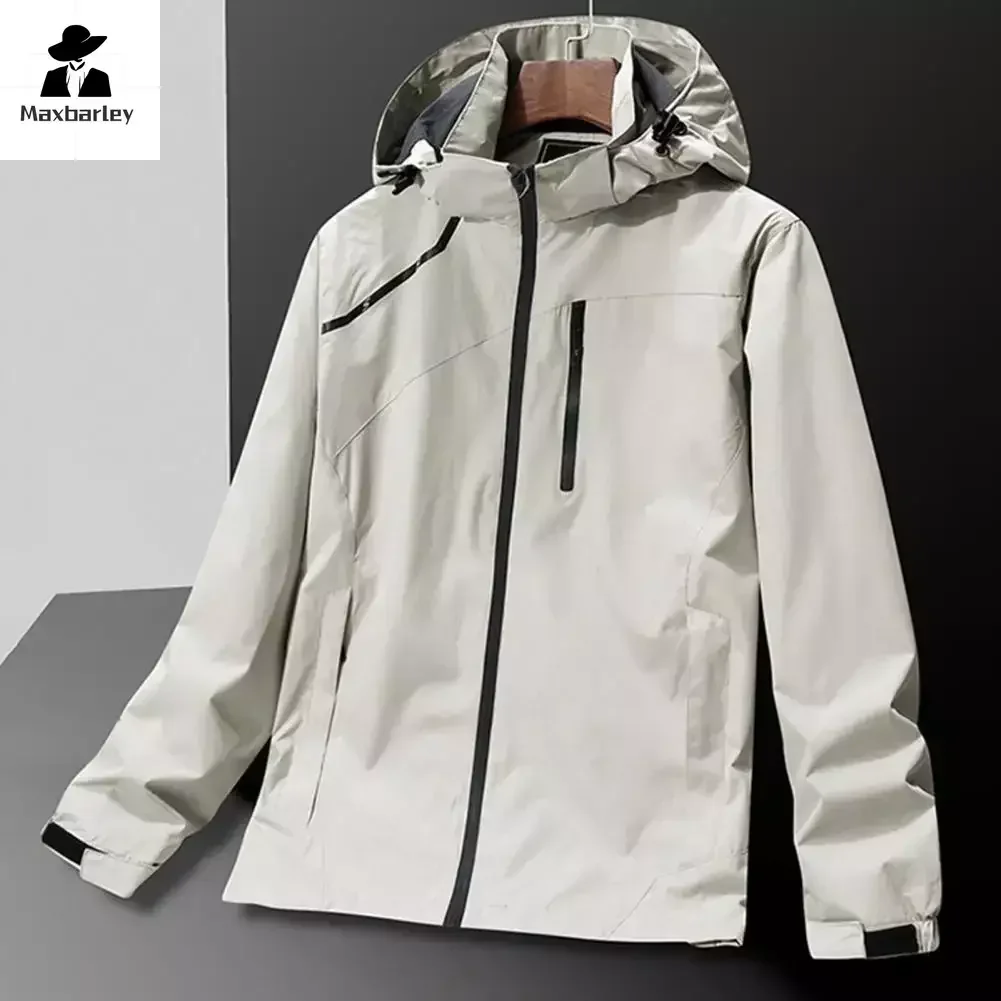 Camping Windbreaker Men Women Autumn Outdoor Casual Loose Breathable Waterproof Jacket Hiking Hunting Wear-resistant Hooded Coat