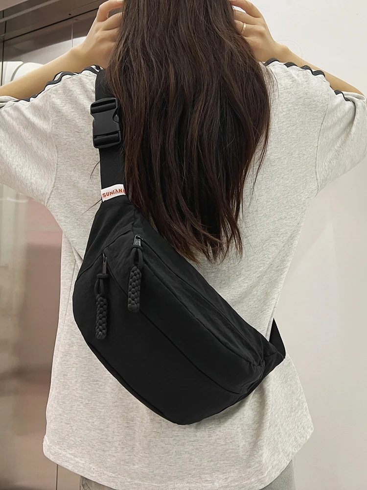 

Повседневная сумка через плечо на груди, уличная нейлоновая маленькая целомудридная сумка на одно плечо для мужчин и женщин