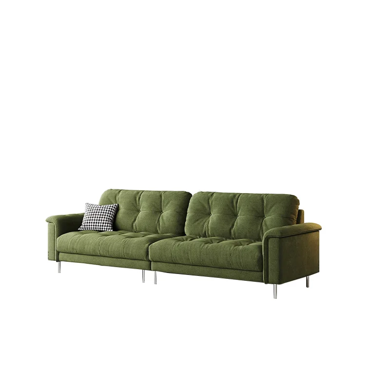 Sofa fabric sofa modern simple living room cream wind cat scratching cloth sofa household small apartment
