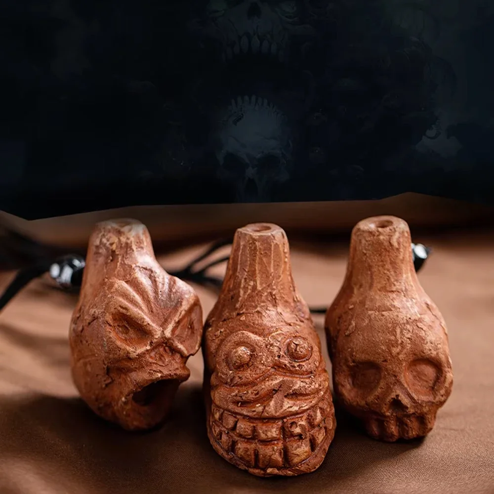 Authentic Aztec Death Whistle High Decibel Loud Real Scream Halloween Scream Whistle Creative Vocalized Scream Whistle