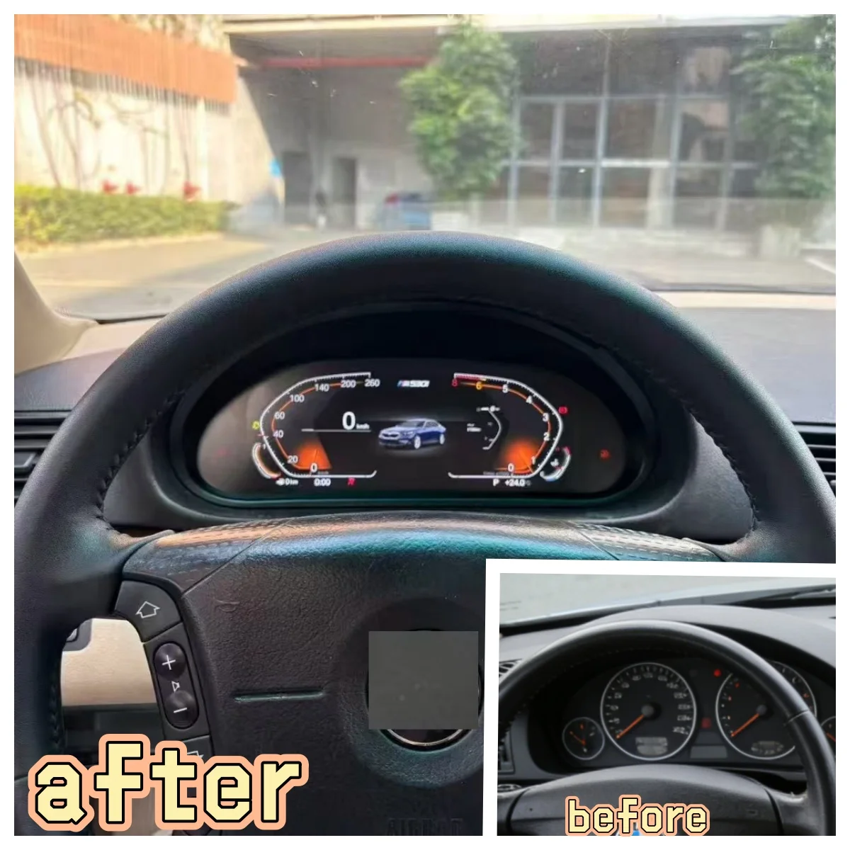 12.3inch For BMW 3 Series E46 M3 1998~2006 Car LCD Dashboard Digital Cluster Cockpit Instrument Speedometer Multifunctional