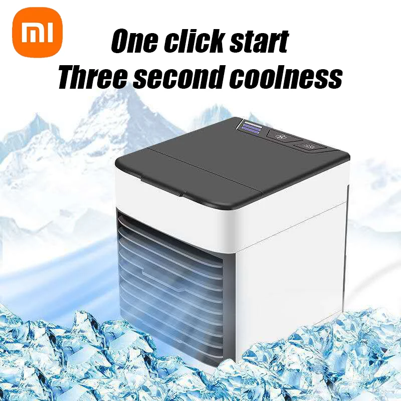 

NEW Xiaomi Air Conditioning Fan Portable Air Spray Cooler 3 Speed Adjustable Mute Ice Fog Refrigeration For Home Office Outdoors