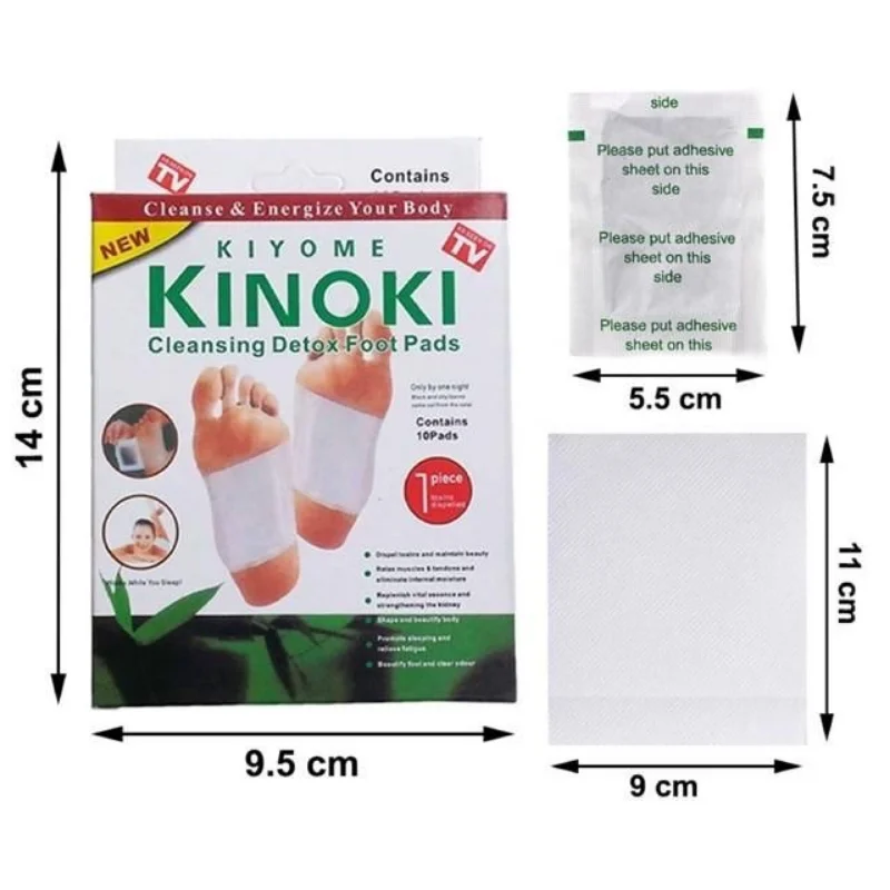 Kinoki-Parche de desintoxicación para pies, limpieza profunda a base de hierbas naturales, jengibre, desintoxicación, mejora el sueño, deshumidificación
