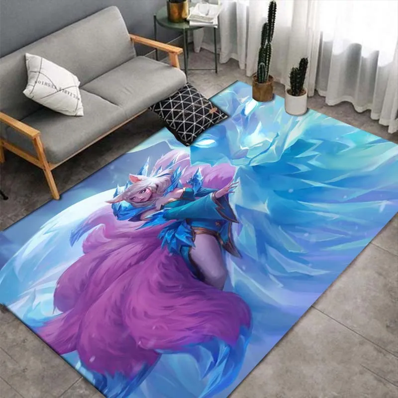 cute Ahri，Armor Abs Krabs ,Carpet Rug for Living Room Bedroom,Kitchen Doormat Bathroom Anti-slip Floor Mat