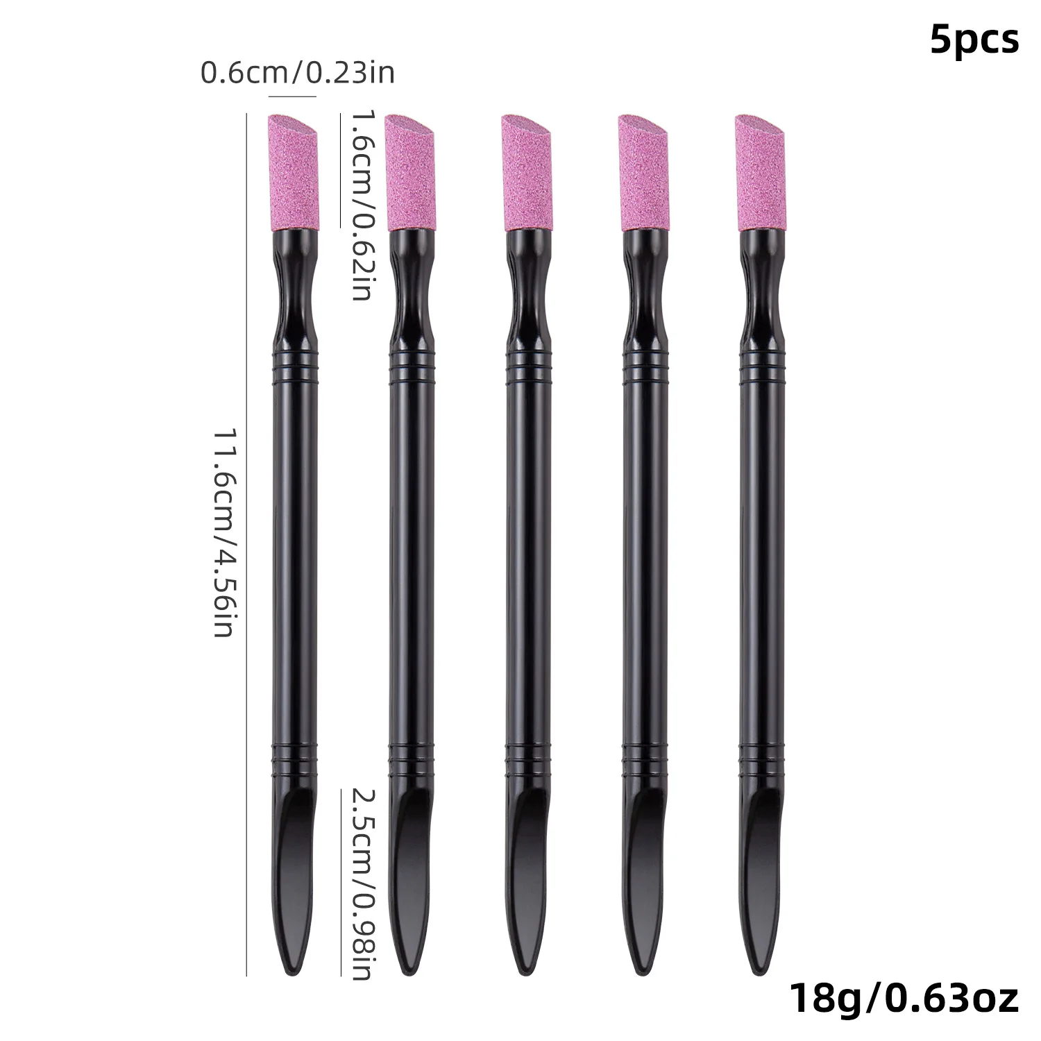 1/5PCS Quartz Pen Nail Cuticle Pushers Nagellak Manicure Stok Nagelvijlen Slijpen Pen Dode Huid remover voor Natuurlijke Nagel